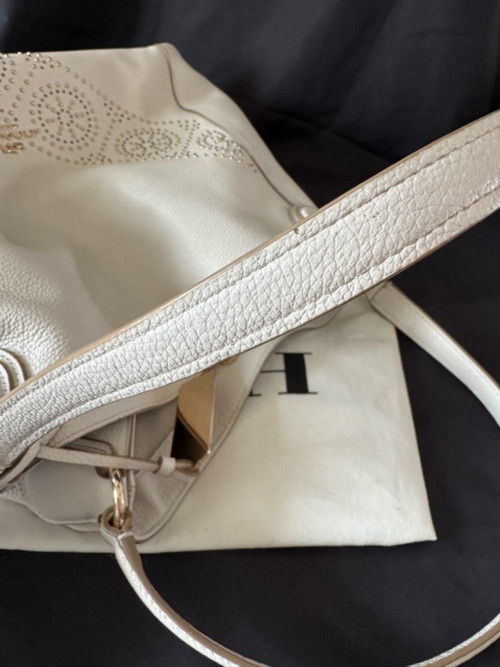 Coach Edie Mini Stud Shoulder Bag with Cherry Charm & Dust Bag - Picture 13 of 16